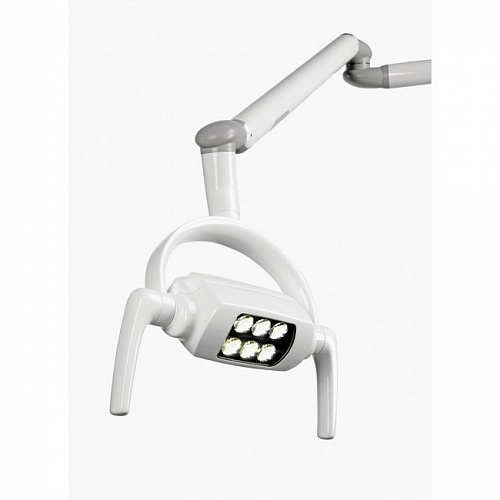 Siger U500 - стоматологическая установка с нижней подачей инструментов, с электромеханическим креслом и креплением блока на шарнире под креслом